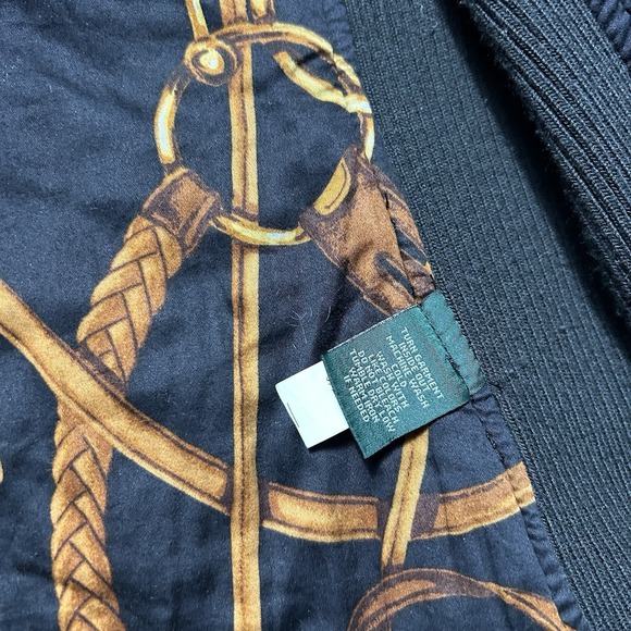 Women's M Lauren‎ Ralph Lauren Denim Quilted Jacket Snap Button - Picture 8 of 10